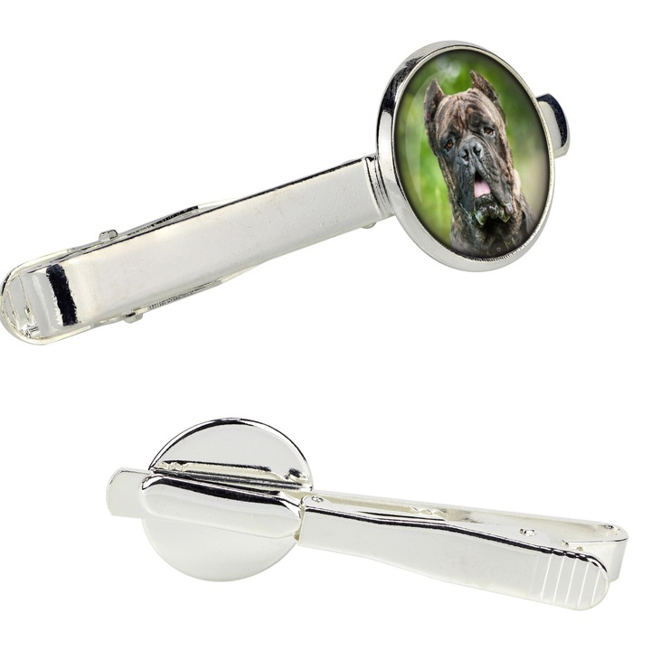 Személyre szabott nyakkendűtű, Art-Dog, ezüst fém, 16mm, 54mm, ajándékdobozban
