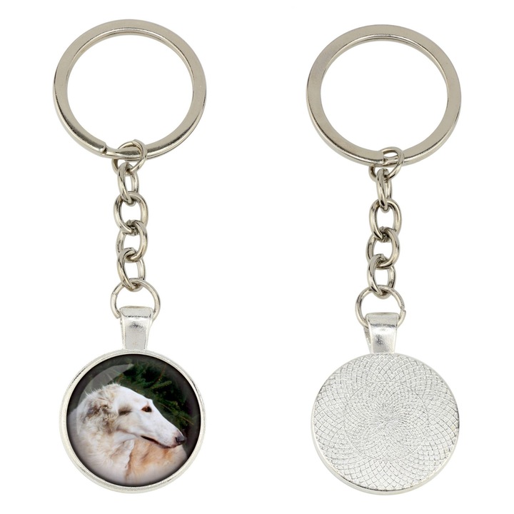 Személyre szabott fényképes kulcstartó, Art-Dog, ezüst fém, 10x2.5cm, ajándékdobozban