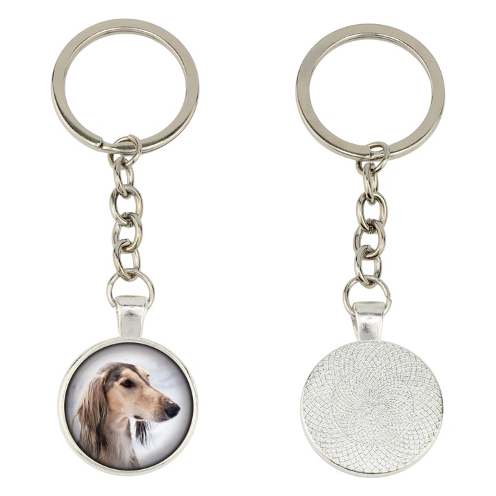 Személyre szabott fotós kulcstartó, Art-Dog, 10cm, ezüst fém, díszdobozban