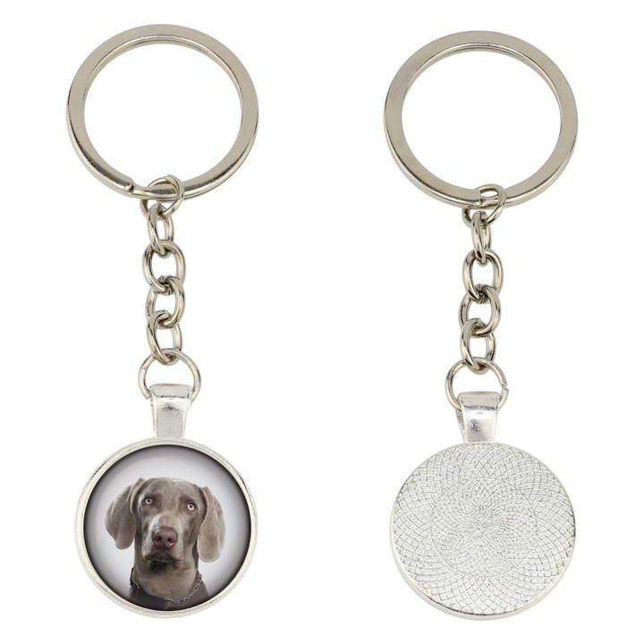 Személyre szabott fotós kulcstartó, Art-Dog, 10 cm, ezüst fém, díszdobozban