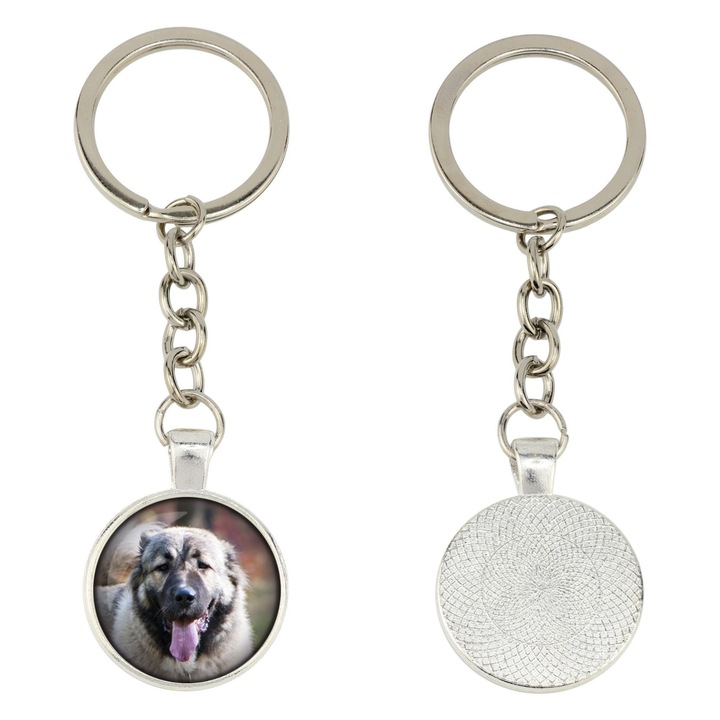Személyre szabott fotós kulcstartó, Art-Dog, 10cm, ezüst fém, elegáns csomagolás