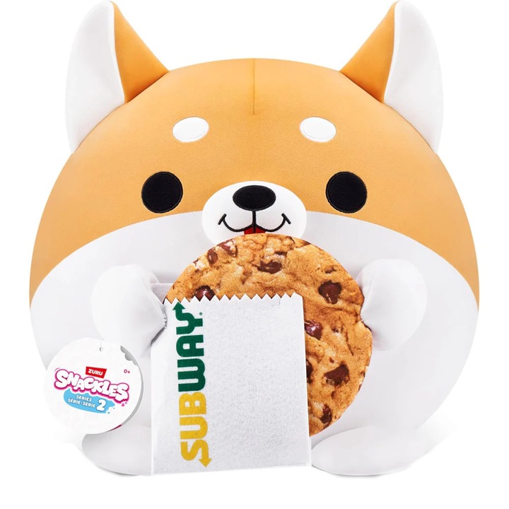 Zuru Toys Snackles Plüssfigura, 35 cm, Corgi és Subway, Shaun