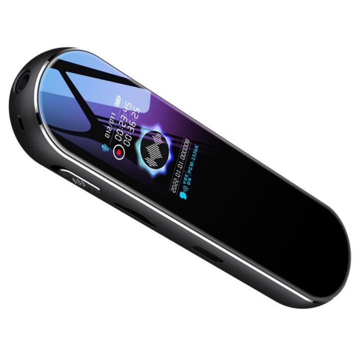 Professzionális hangrögzítő hangaktiválással, hangszóróval, MP3 - 16 GB, Tiszta hangminőség, Torzításmentes, Professzionális zajcsökkentés, Rendkívül hosszú élettartam, Kompakt és hordozható, Leesésgátló anyag