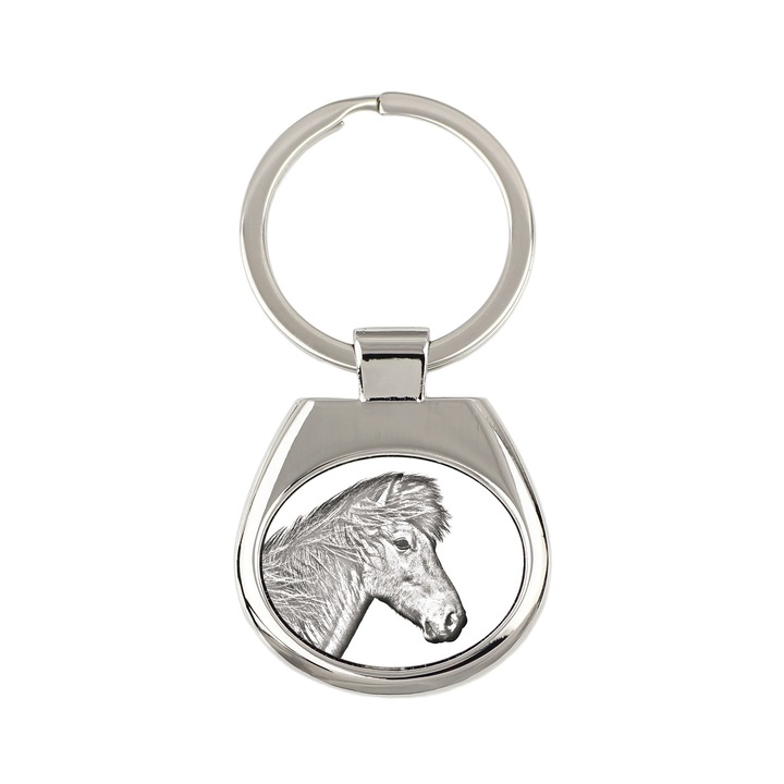 Kulcstartó személyre szabással, Art-Dog, állatgrafika, fém, 3,4x3,7cm