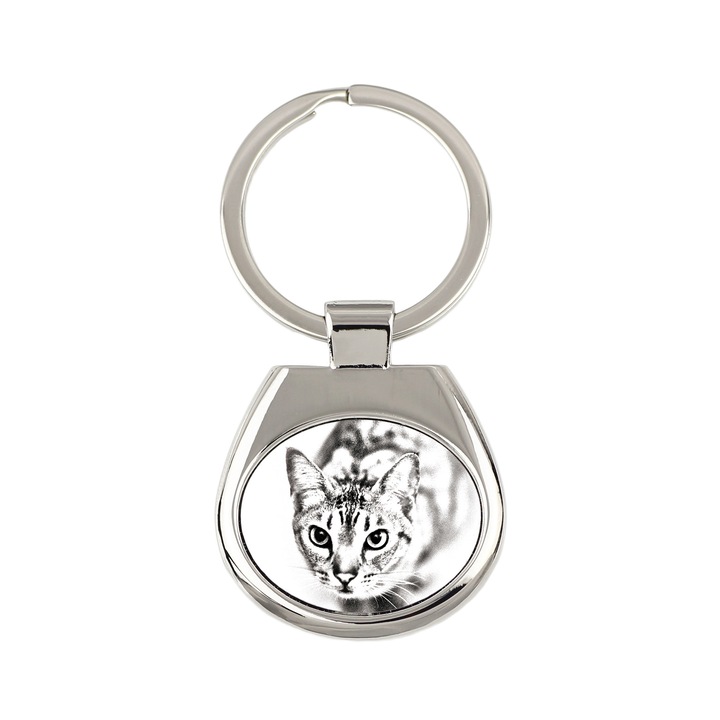 Macskás kulcstartó, Art-Dog, személyre szabható, fém, 3,4x3,7cm, szett elérhető