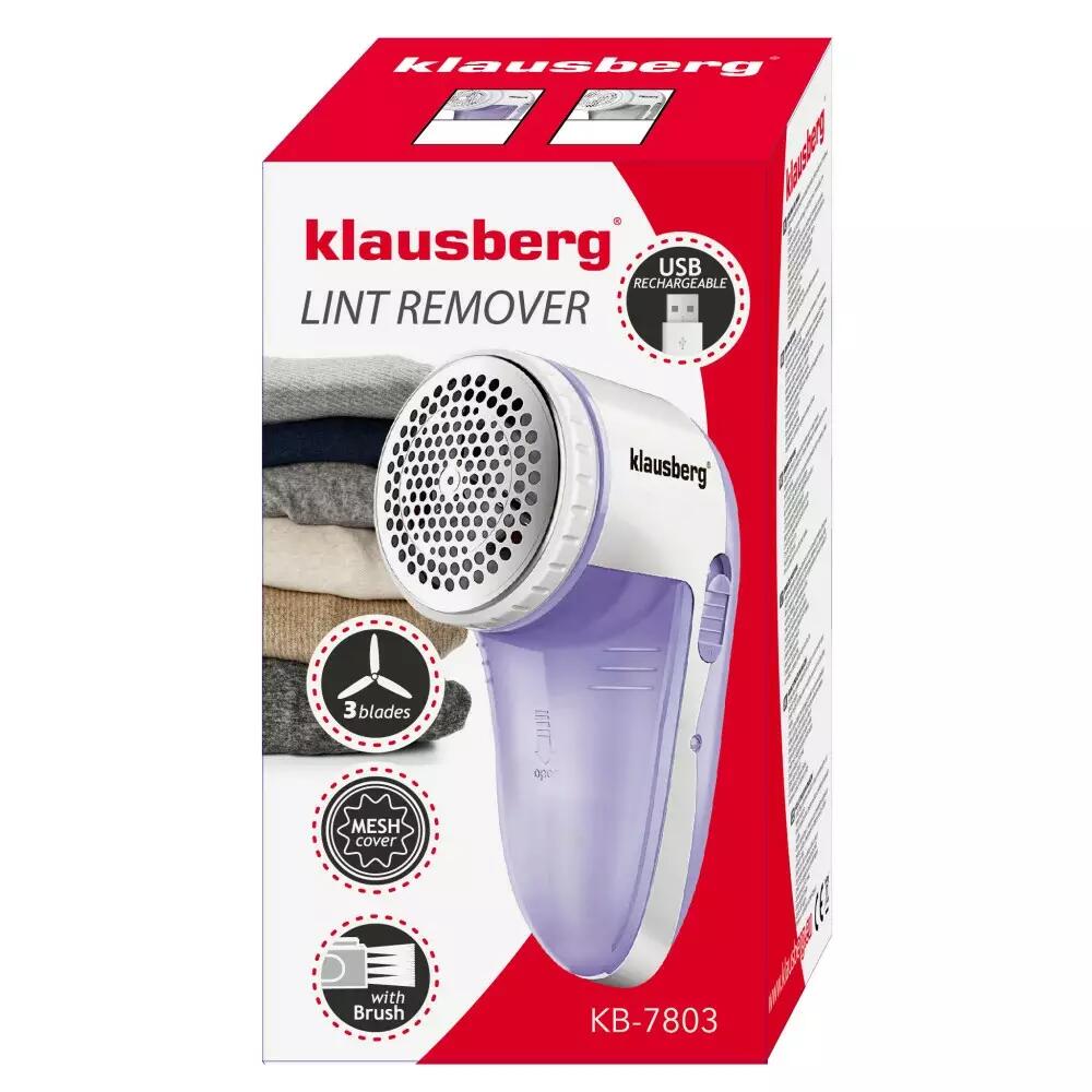 Aparat pentru scame fara fir, violet/alb, Klausberg