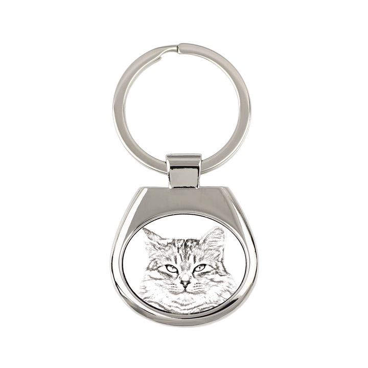 Macskás kulcstartó, Art-Dog, személyre szabható, fém, 3,4x3,7cm, szett kapható