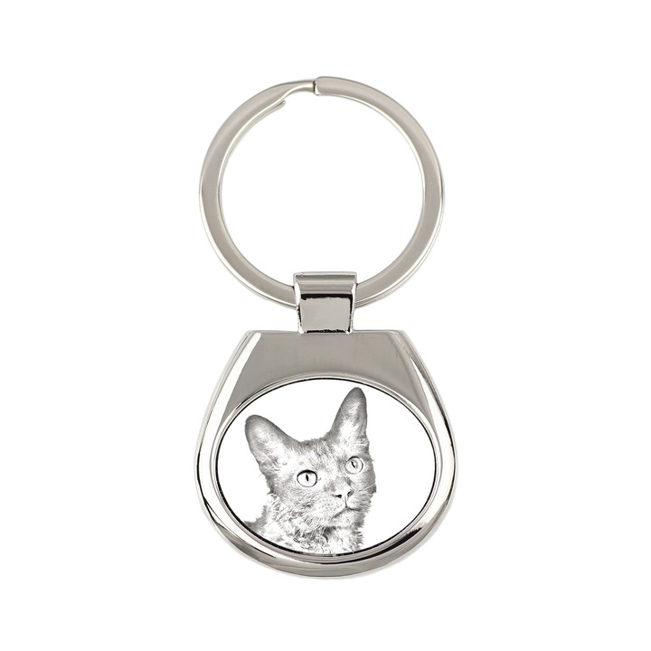 Macskás kulcstartó, Art-Dog, személyre szabható, fém, 3,4x3,7cm, szett elérhető