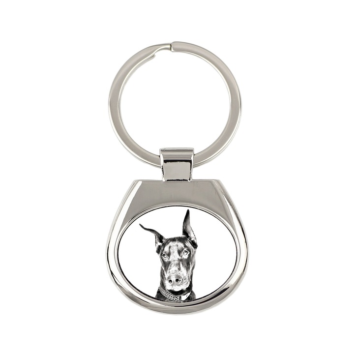Kulcstartó személyre szabással, Art-Dog, kutya design, fém, 3,4x3,7cm