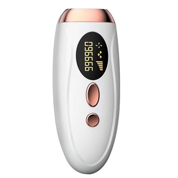 Epilator IPL, dispozitiv laser pentru indepartarea parului, utilizare acasa, alb, mod manual si automat