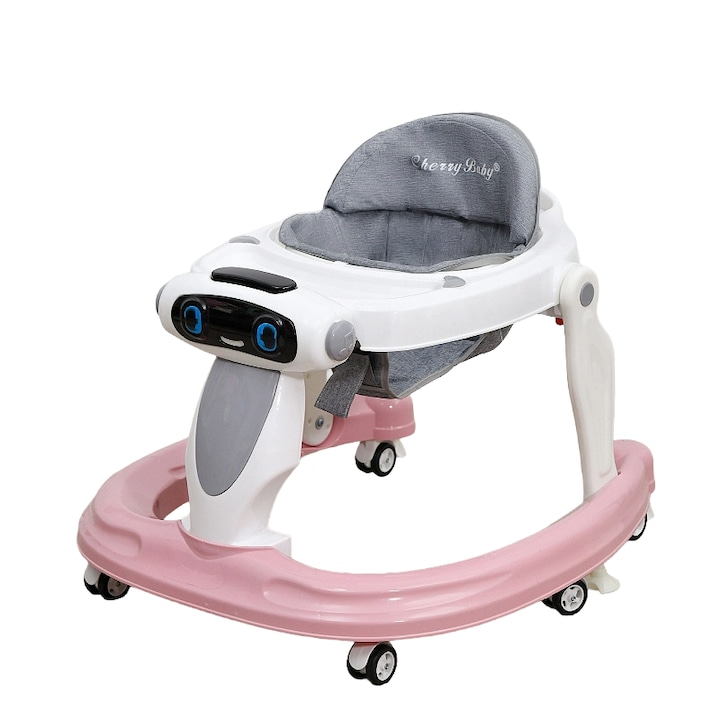 2 az 1-ben 360°-os bébikomp állítható magassággal, stabil piramis­alap­zattal és halk kerekekkel – Tavalax