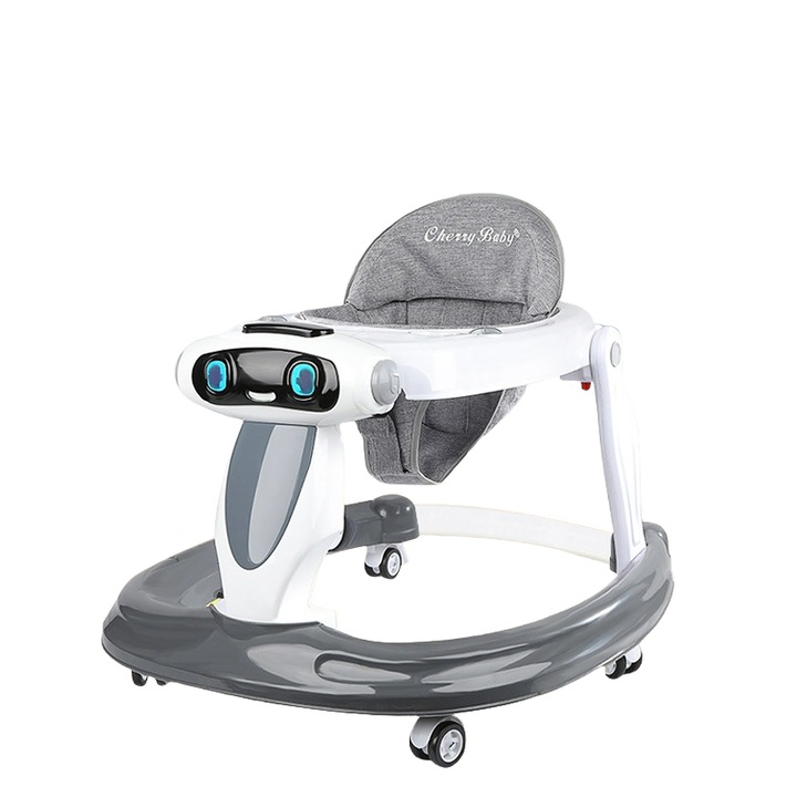 2 az 1-ben 360°-os bébikomp állítható magassággal, stabil piramis­alap­zattal és halk kerekekkel – Tavalax