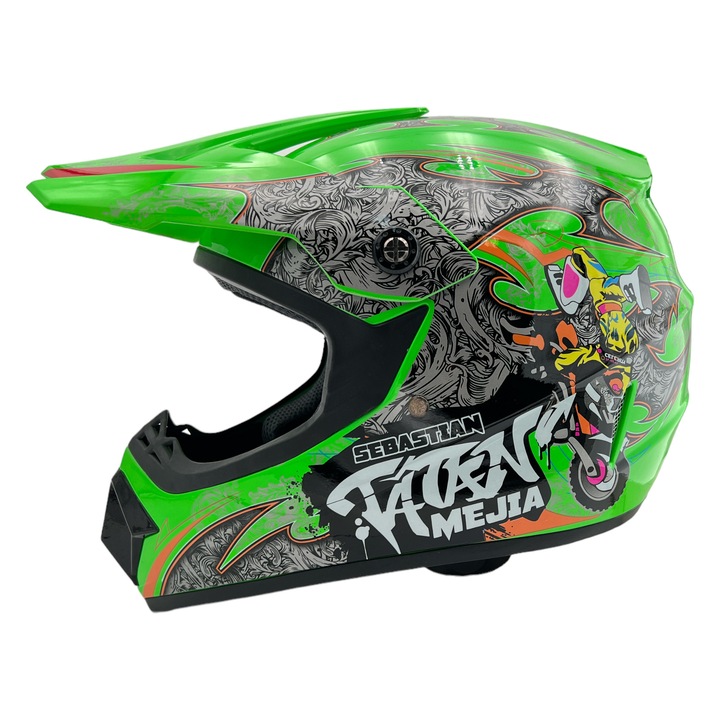 Casca cross/atv copii Mejia verde deschis, marime XL