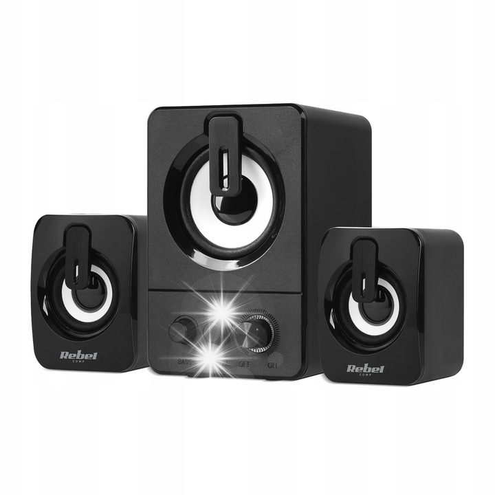 PC hangszórók 2.1 Rebel Comp, mélynyomó, USB, klasszikus design