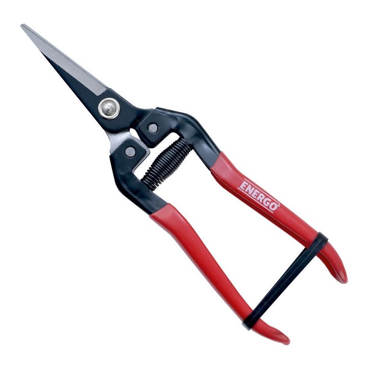 Foarfeca struguri si legume GARDEN PRO 190 lama bypass acoperita teflon L-190mm maner ergonomic Energo