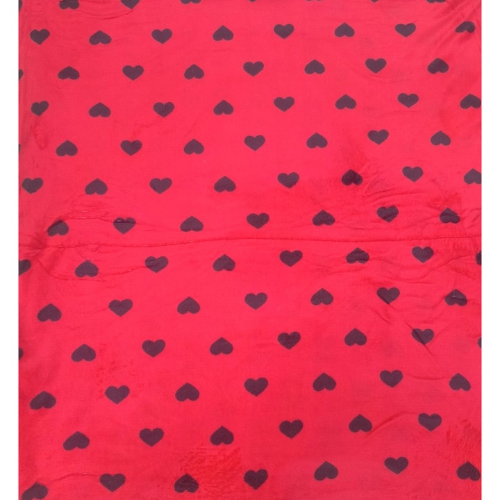 Patură Cocolino, Microfibra, 200x230 cm, călduroasă, ușor de întreținut, rosu/negru