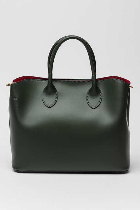 Antonia Moretti, Geanta din piele cu bareta de umarsi etui, Verde inchis