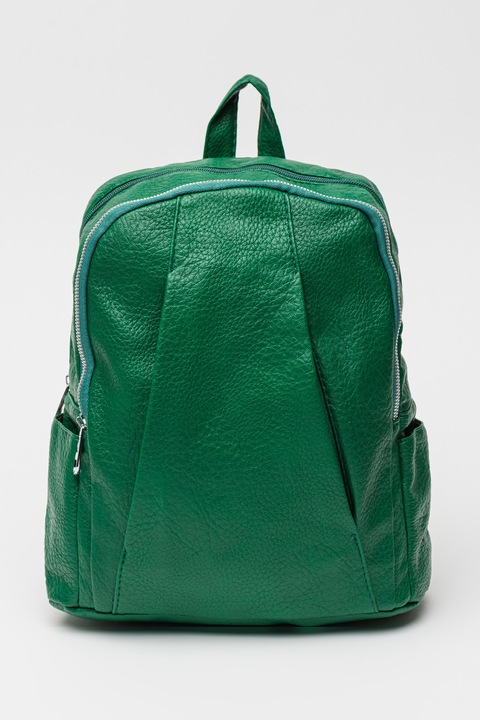 Francesca Rossi, Rucsac de piele ecologica cu buzunar pentru sticla de apa, Verde marin