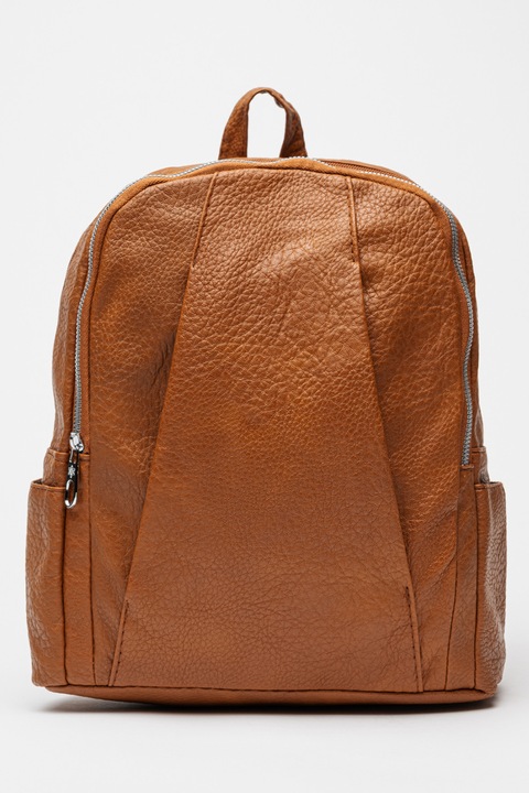 Francesca Rossi, Rucsac de piele ecologica cu buzunar pentru sticla de apa, Maro