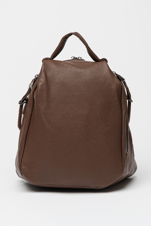 Francesca Rossi, Rucsac de piele ecologica cu barete detasabile, Maro inchis