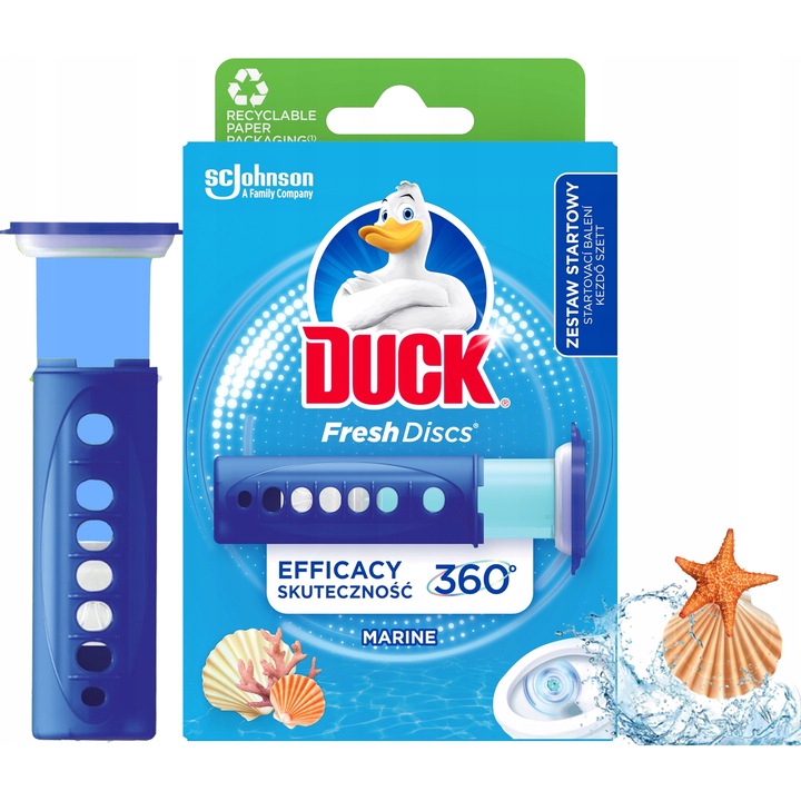 Duck Fresh Marine frissítő korongok - szett 6 koronggal és applikátorral, 36ml, tengeri illat