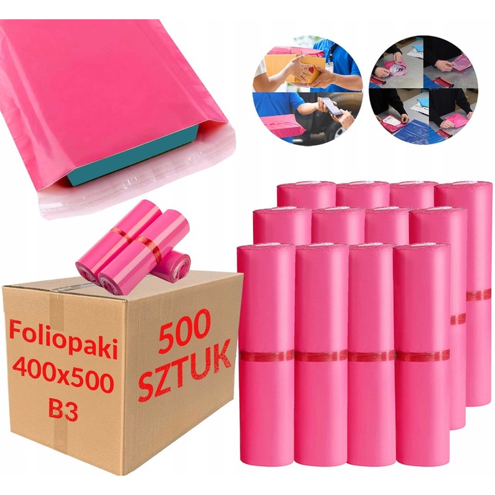 Plicuri PAKO 400x500mm, set 500 bucati