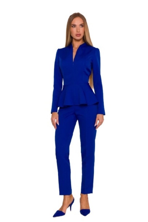 Salopeta M878 CHABER Maneci lungi, Peplum, Picioaredwqf, Albastru