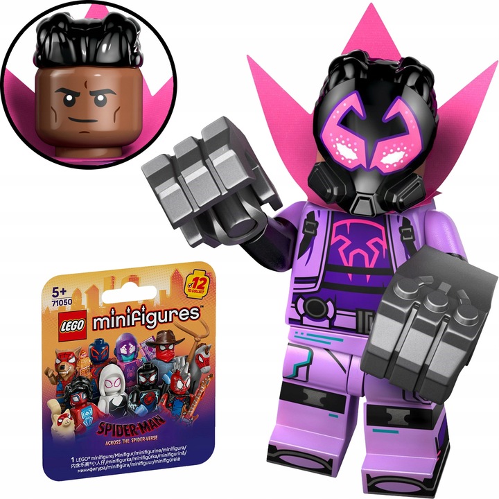Фигурка LEGO Minifigures Майлс Г. Моралес/Prowler #3, виолетови и лилави цветове, фигура с аксесоари