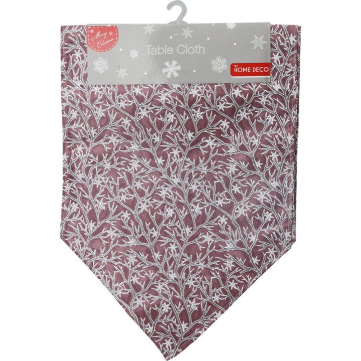 Traversa masa de Craciun, ren, 150 cm - violet