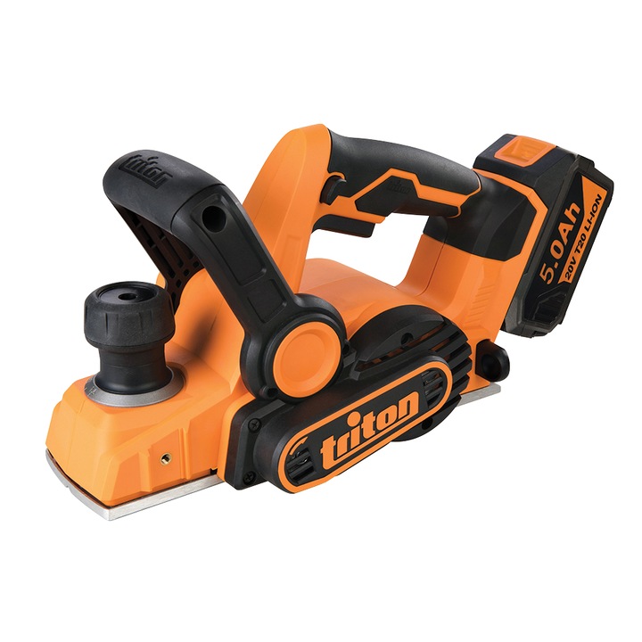 Rindea profesionala electrica pentru lemn cu acumulator 20V, 5Ah, 2 lame 82mm, Triton