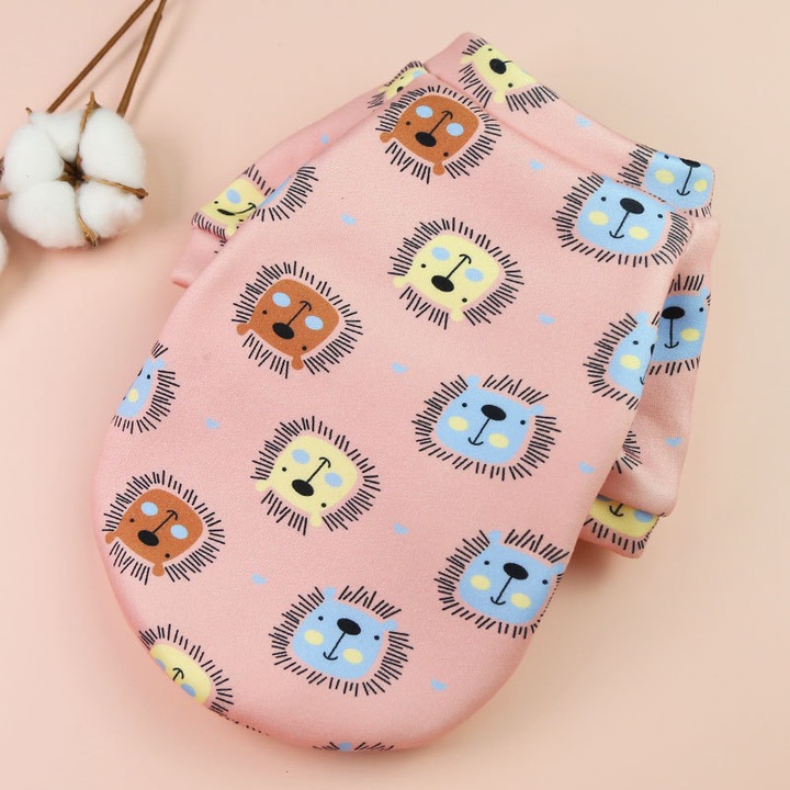 Camasa de iarna pentru caini, set, material respirabil, roz, marimea S (35x25cm)