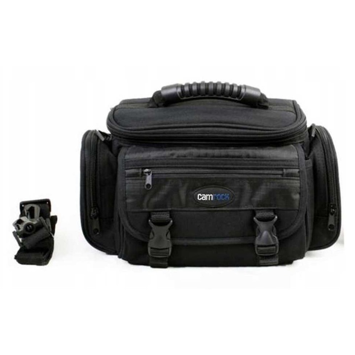 Geanta foto, Camrock, City X38, Medie, 21cm x 11cm x 13cm, Compatibila cu un aparat foto DSLR cu obiectiv, Buzunare multiple, Impermeabila, Nylon 660D TXP, Design ergonomic, Divizoare reglabile, Pereti rigizi