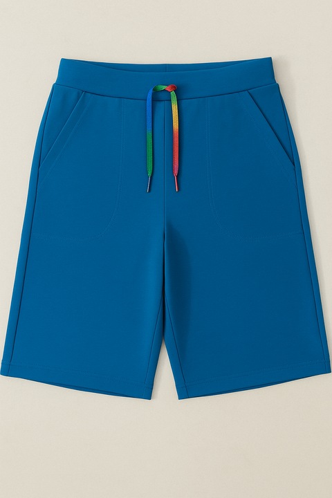 Дамски памучни шорти Elprod, Петролно синьо