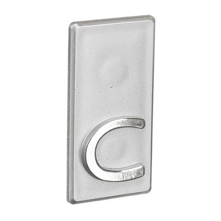 Litera Casa C Poarta Usa PVC Autoadeziva Argintie 25x45 mm Exterior Interior Shopiens®