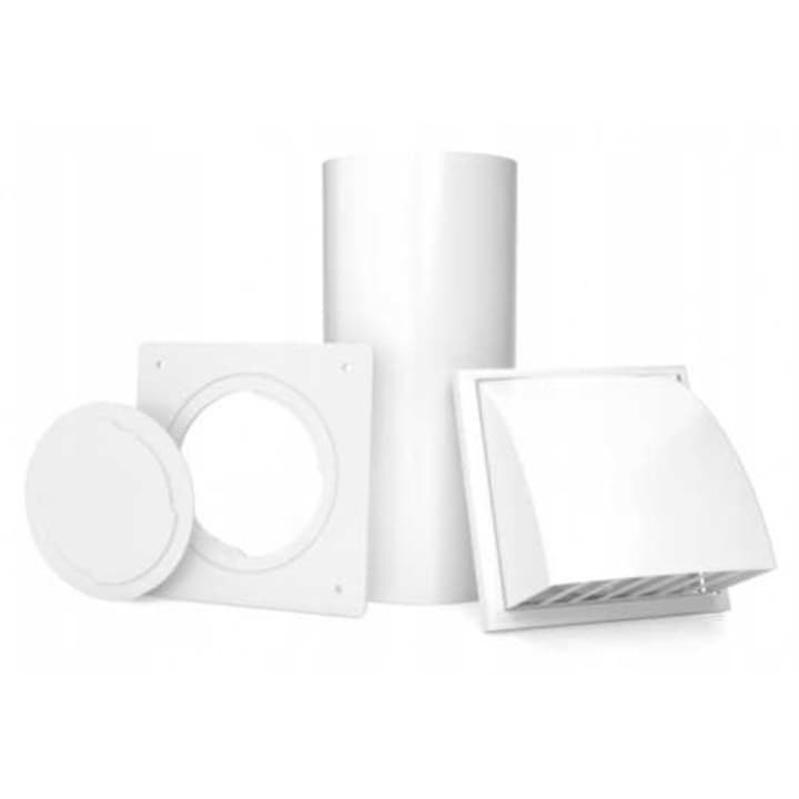 Set instalare tub de evacuare pentru aer conditionat, WARMTEC, 15 cm, lungime 50 cm, cu clapeta de retur