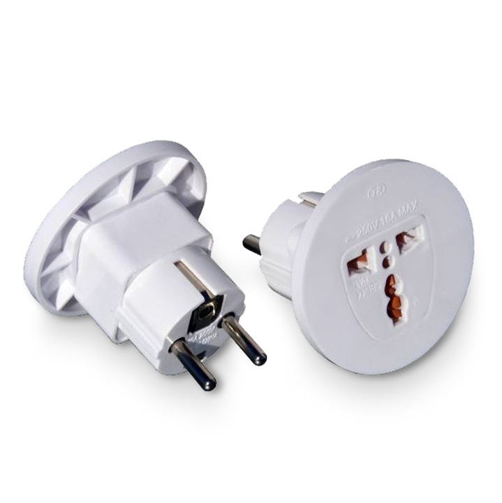 Adaptor universal de calatorie Elgotech, alb