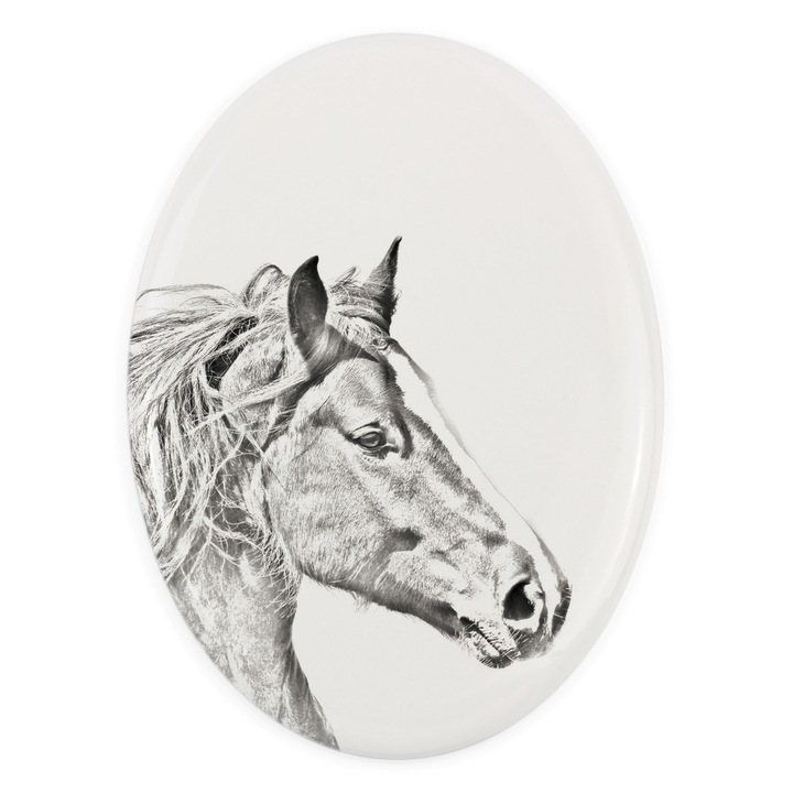 Placa ceramica personalizata, Art-Dog, 10,5x7,5cm, cu fotografie, pentru amintirea animalului de companie