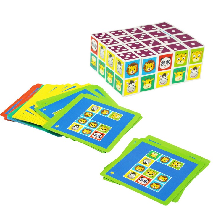 Memória és intelligencia játék, KinderSafe, 20 blokk, 60 kártya, 24,5x13cm