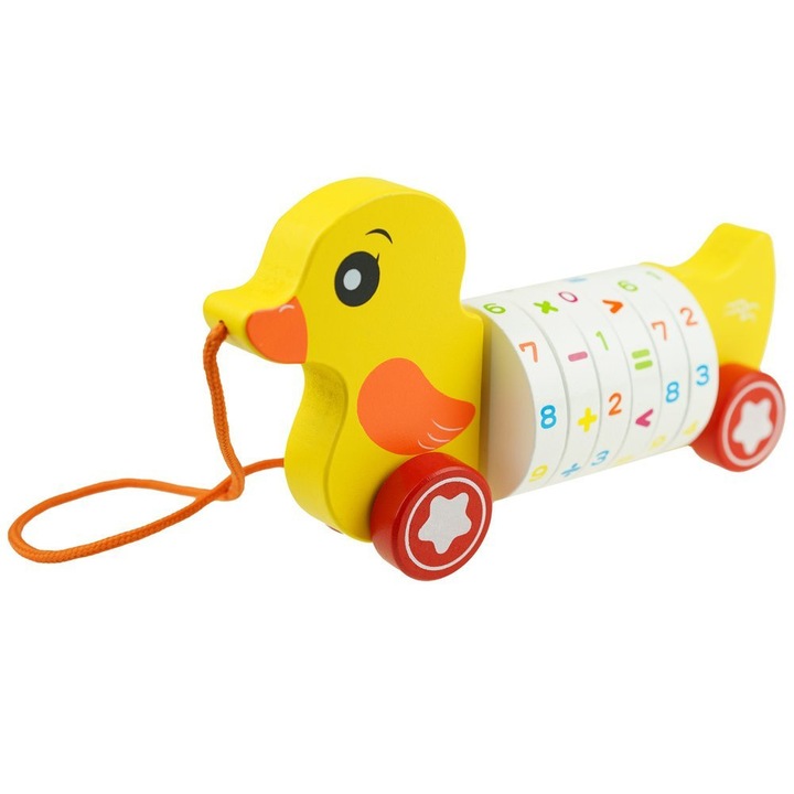 Образователен пъзел KinderSafe, модел пате, големи цветни цифри, 30x20см