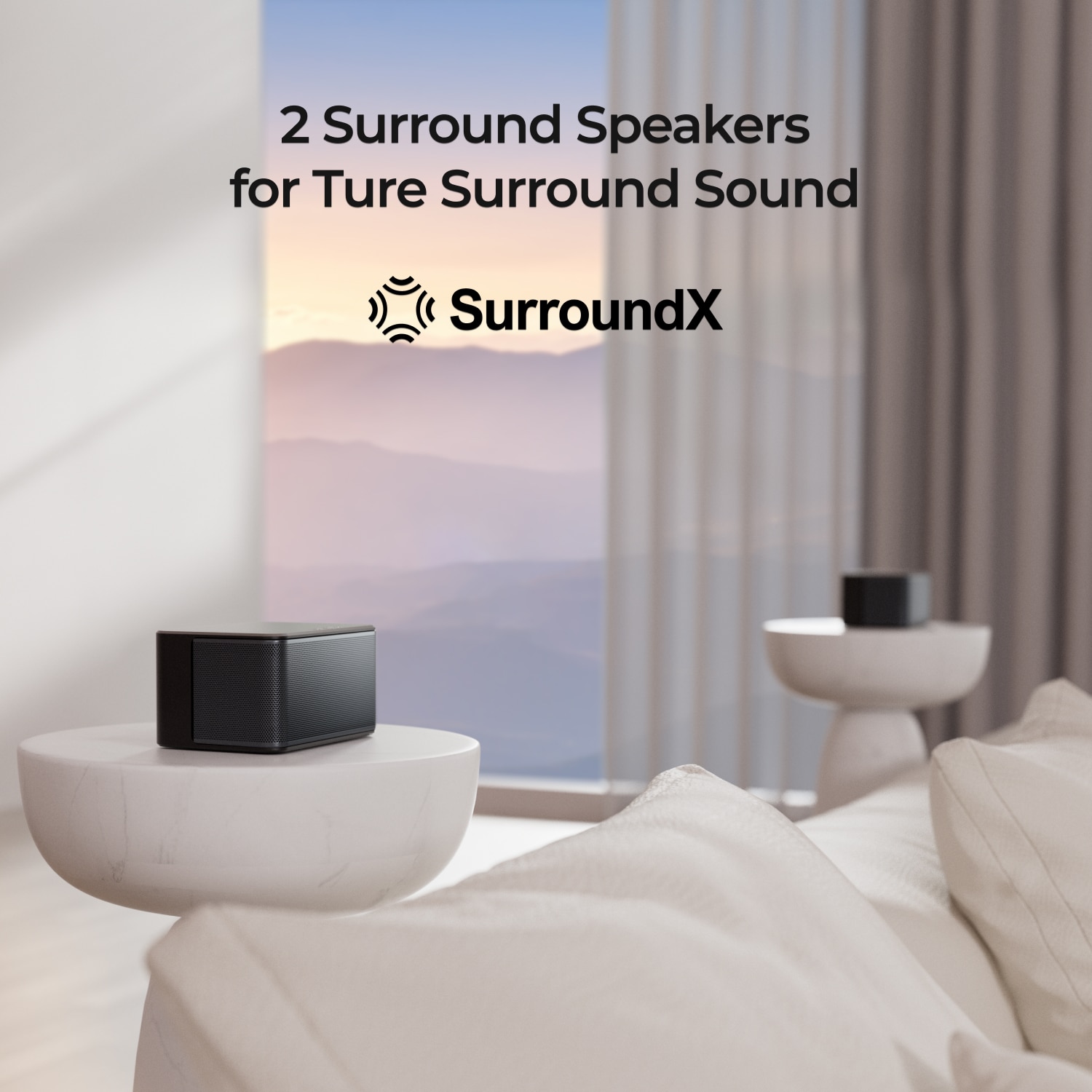 Bara de sunet 5.1 ULTIMEA Poseidon M4T, Dolby Atmos, 450W, wireless subwoofer, 400x70x90mm
