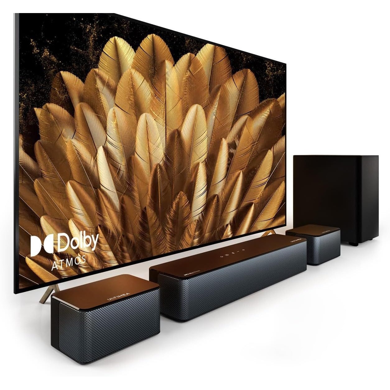 Bara de sunet 5.1 ULTIMEA Poseidon D60, Dolby Atmos, 410W, wireless subwoofer, 400x70x90mm