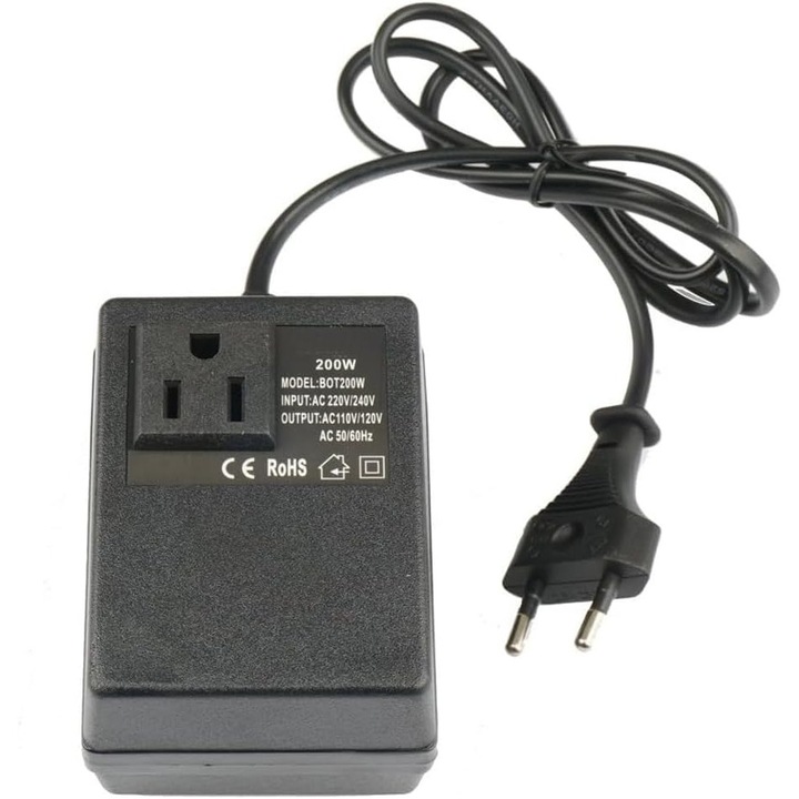 Transformator de alimentare de 110V la 220V, convertor de tensiune YDCY, transformator descendent, stecher UE, adaptor de alimentare descendent, convertor de curent, adaptor de calatorie