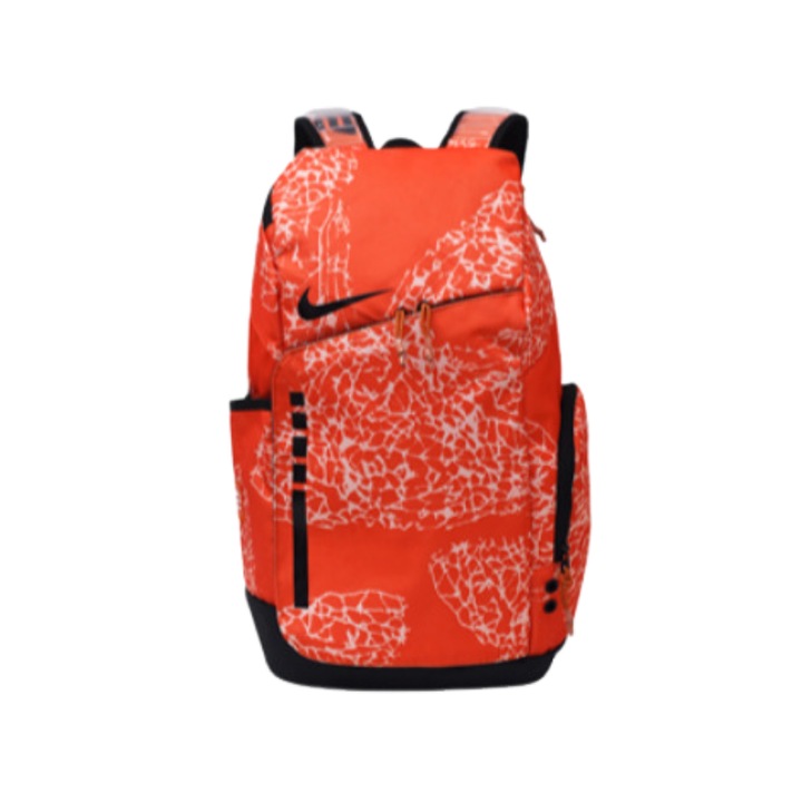 Nike hátizsák, narancssárga és fehér virágok, vízálló, 28x48x19cm