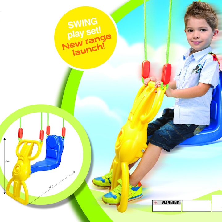 Детска люлка KinderSafe, със стойка за крака и дръжки, 62x65см, за деца до 25кг