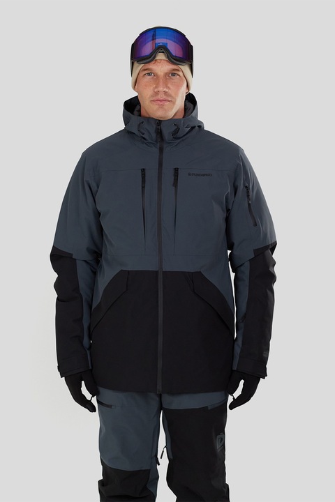 Fundango, Geaca cu aspect contrastant pentru ski Baily Allmountain, Negru/Albastru ultramarin