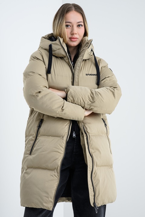 Fundango, Vanessa bélelt télikabát kapucnival, Homokbarna