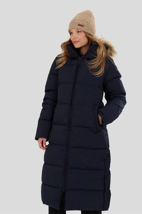 Fundango, Meganne hosszú télikabát, Koptatott fekete