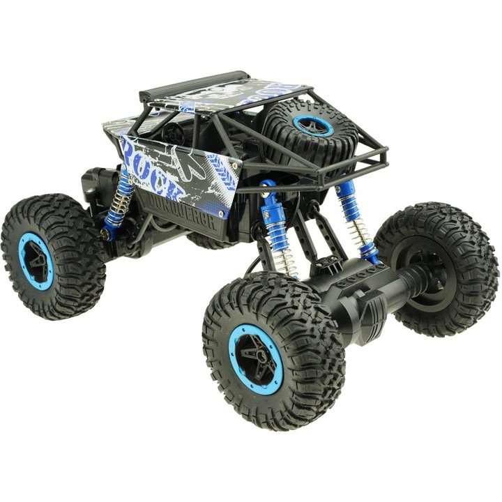 Masinuta RC KinderSafe Cross-country COIMB 4x4, 2 motoare, albastra, 1:18