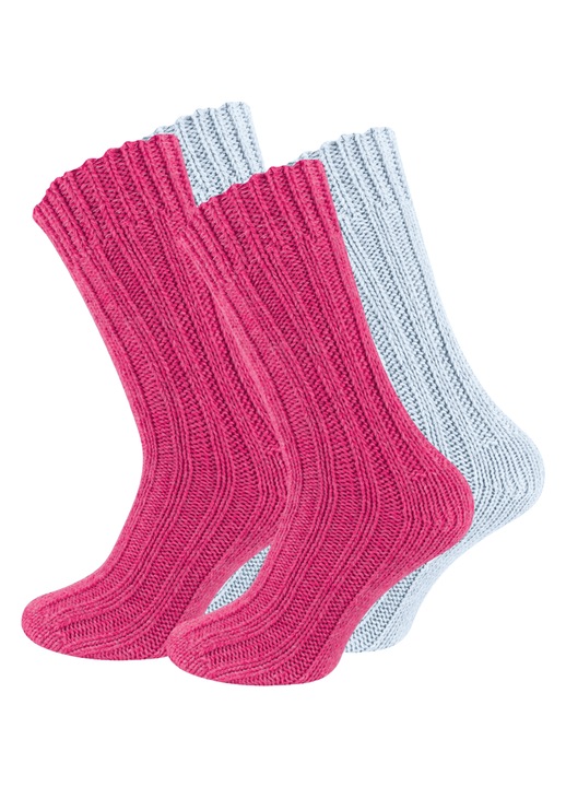 Sosete dama din lana de alpaca, set 2 perechi, 35-38, calduroase si colorate