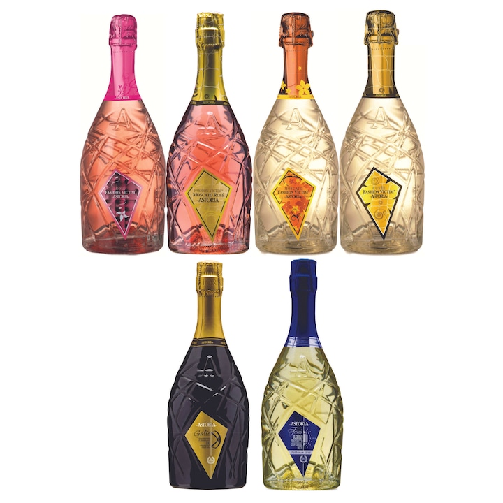 Pachet Astoria Wines 4 sticle de Vin Spumant + 2 sticle de Prosecco, 0.75l